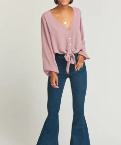 Show Me Your Mumu Berkeley Zip Up Bells ~ Dark Rainstorm Denim