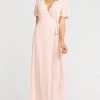 Show Me Your Mumu Bridesmaids Dresses Noelle Flutter Wrap Dress ~ Dusty Blush Crisp