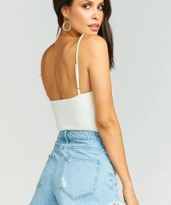 Show Me Your Mumu Amabella Bodysuit ~ Bone Solid Stretch New Mu