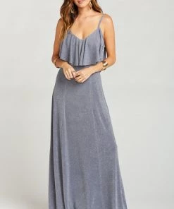 Show Me Your Mumu Renee Ruffle Maxi Dress ~ Dancing Queen Shine Smoke 12 Show Me Your Mumu Renee Ruffle Maxi Dress ~ Dancing Queen Shine Smoke