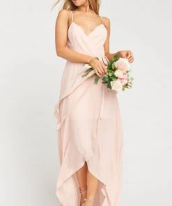 Show Me Your Mumu Meghan Wrap Dress ~ Dusty Blush Crisp