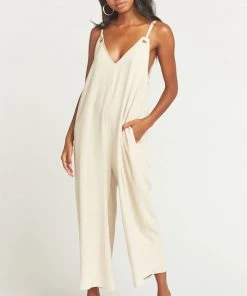 Show Me Your Mumu Jansen Jumpsuit ~ Cream Linen