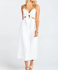 Show Me Your Mumu Moby Tie Maxi ~ White Tulip