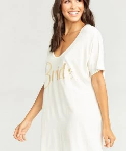 Show Me Your Mumu Tunics Benji Tunic Tee ~ Bride Gold Graphic