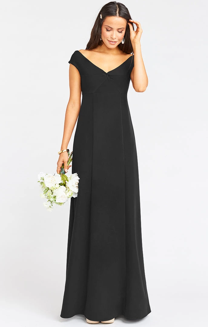 Show Me Your Mumu Wedding Guest Dresses Zurich Knot Gown ~ Black Stretch Crepe 3 Show Me Your Mumu Wedding Guest Dresses Zurich Knot Gown ~ Black Stretch Crepe
