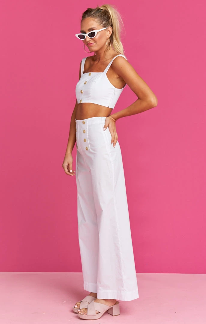 Show Me Your Mumu Stacie Sailor Pants ~ White Poplin Bottoms 4 Show Me Your Mumu Stacie Sailor Pants ~ White Poplin Bottoms