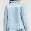 Show Me Your Mumu New Mu Dover Denim Jacket ~ Maid Of Honor Graphic Light Wash
