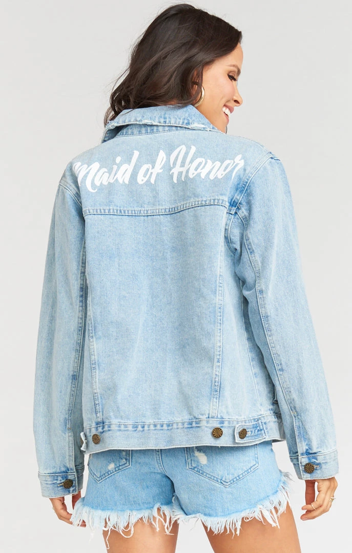 Show Me Your Mumu New Mu Dover Denim Jacket ~ Maid Of Honor Graphic Light Wash 3 Show Me Your Mumu New Mu Dover Denim Jacket ~ Maid Of Honor Graphic Light Wash