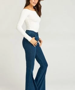 Show Me Your Mumu Berkeley Zip Up Bells ~ Dark Rainstorm Denim