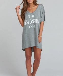 Show Me Your Mumu Clothes Benji Slinky Tunic Tee ~ Responsible Graphic