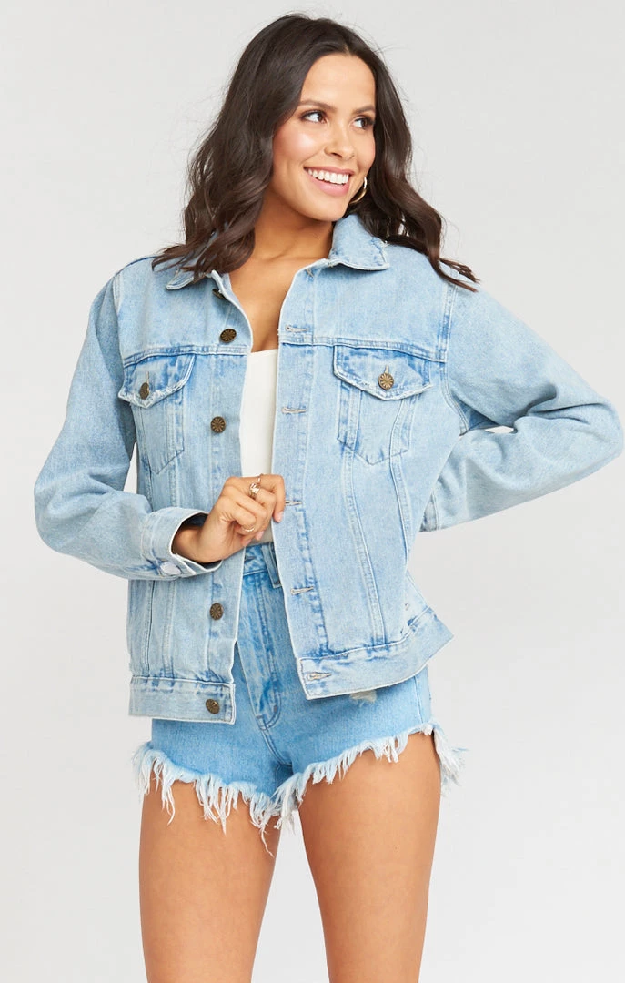 Show Me Your Mumu New Mu Dover Denim Jacket ~ Maid Of Honor Graphic Light Wash 5 Show Me Your Mumu New Mu Dover Denim Jacket ~ Maid Of Honor Graphic Light Wash