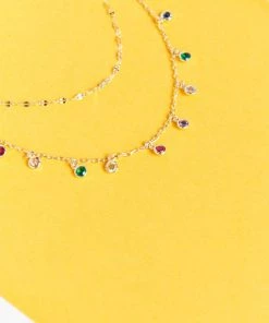 Show Me Your Mumu 14K Gold Plated Necklace ~ Rainbow/Gold Accessories