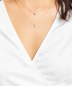 Show Me Your Mumu Double Layer Gemstone Necklace ~ Gold