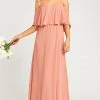 Show Me Your Mumu Caitlin Ruffle Maxi Dress ~ Rustic Mauve Crisp