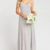 Show Me Your Mumu Godshaw Goddess Gown ~ Dove Grey Chiffon
