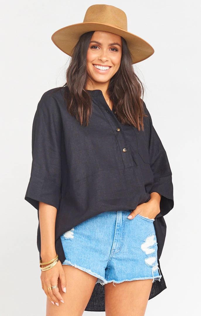 Show Me Your Mumu Horton Tunic ~ Black Linen 4 Show Me Your Mumu Horton Tunic ~ Black Linen