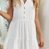 Show Me Your Mumu Groovy Collared Mini Dress ~ White