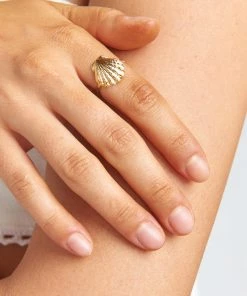 Show Me Your Mumu Ki.ele Jewelry Golden Sunrise Shell Ring ~ 14K Gold