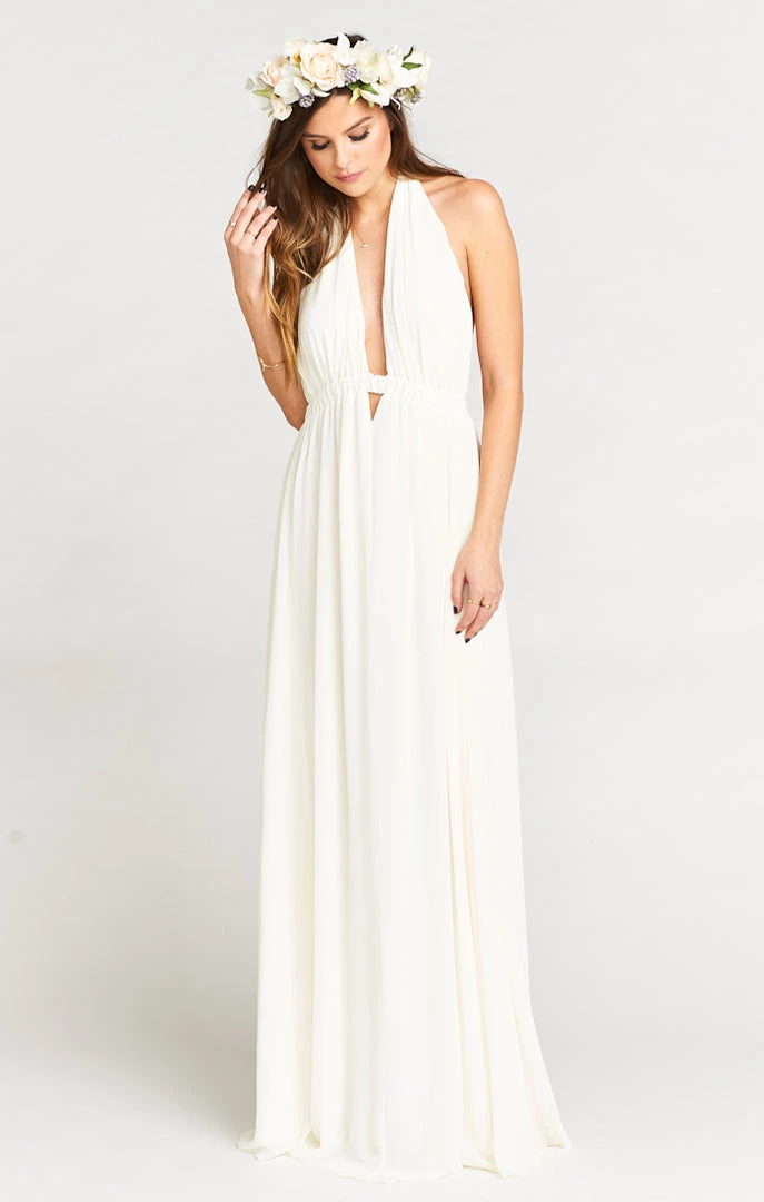 Show Me Your Mumu Luna Halter Dress ~ Wedding Cake Chiffon 6 Show Me Your Mumu Luna Halter Dress ~ Wedding Cake Chiffon