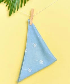 Show Me Your Mumu Accessories Louie Baby Bandana ~ Palm Tree Chambray
