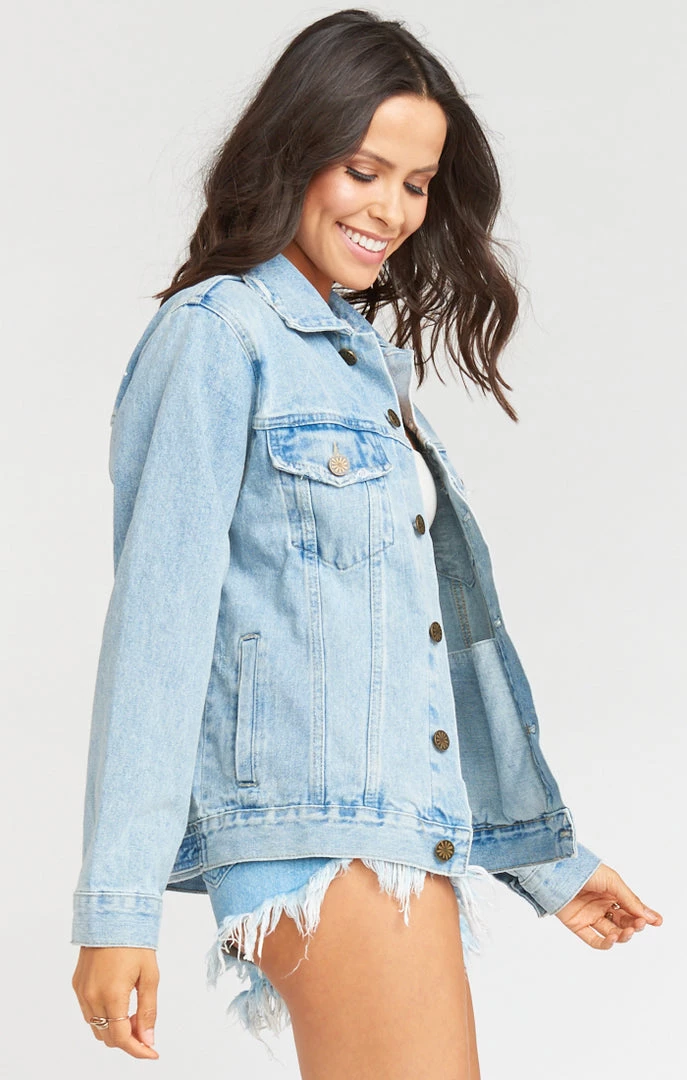 Show Me Your Mumu New Mu Dover Denim Jacket ~ Maid Of Honor Graphic Light Wash 6 Show Me Your Mumu New Mu Dover Denim Jacket ~ Maid Of Honor Graphic Light Wash
