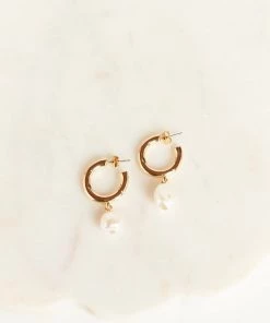 Show Me Your Mumu Evaline Mini Pearl Hoops ~ Gold/Pearl Accessories 8 Show Me Your Mumu Evaline Mini Pearl Hoops ~ Gold/Pearl Accessories