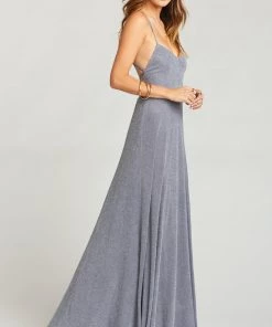 Show Me Your Mumu Godshaw Goddess Gown ~ Dancing Queen Shine Smoke Wedding Guest Dresses