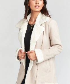 Show Me Your Mumu Calgary Coat ~ Horchata Faux Suede