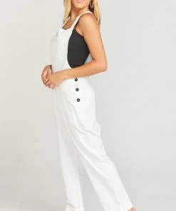 Show Me Your Mumu Dale Overalls ~ White Linen
