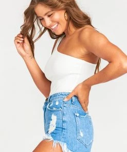 Show Me Your Mumu Tops Uno Bodysuit ~ Bone Stretch