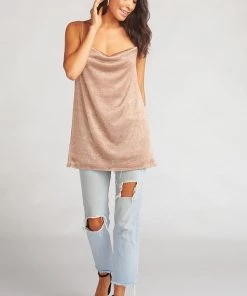 Show Me Your Mumu Clothes Kenzie Tank ~ Liquid Mesh Rose Gold