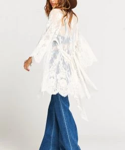 Show Me Your Mumu Lilah Lace Robe ~ White Clothes