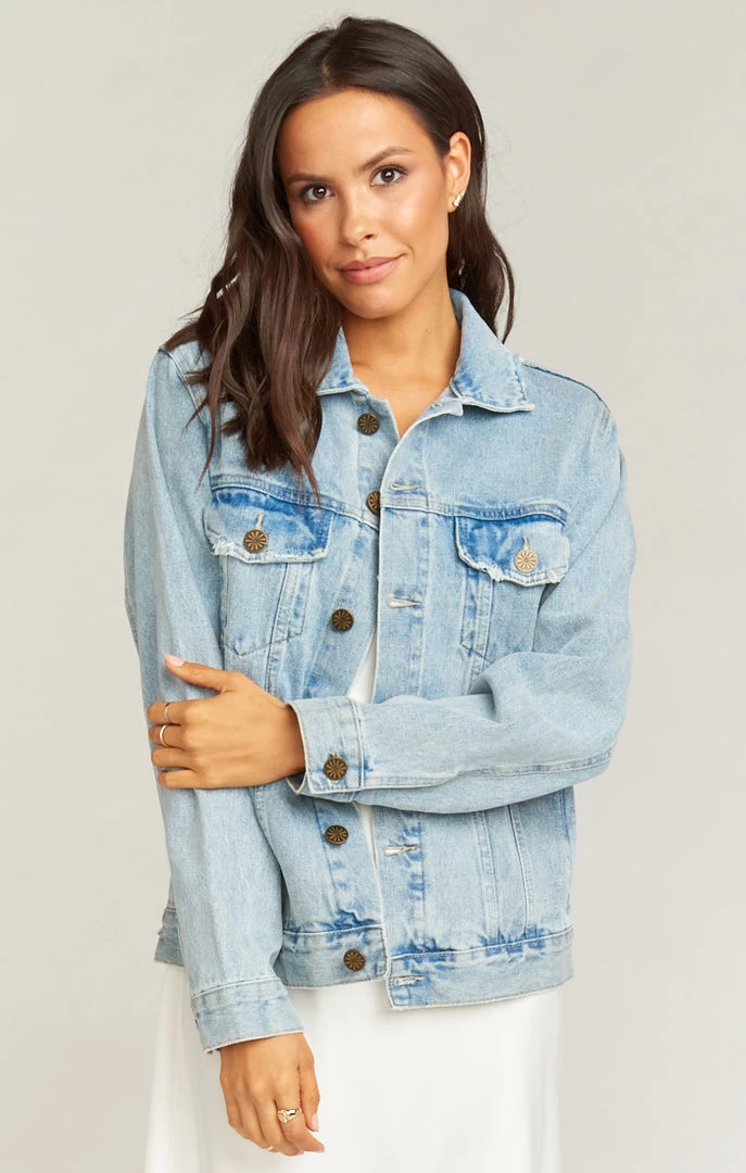 Show Me Your Mumu Dover Denim Jacket ~ Bride Graphic Light Wash New Mu 5 Show Me Your Mumu Dover Denim Jacket ~ Bride Graphic Light Wash New Mu