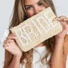 Show Me Your Mumu LJC Designs Bride Raffia Clutch ~ Beige/White Accessories