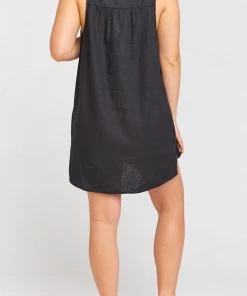 Show Me Your Mumu Clothes Wendy Tunic Dress ~ Black Linen
