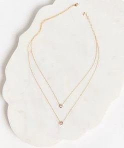 Show Me Your Mumu Double Layer Gemstone Necklace ~ Gold 11 Show Me Your Mumu Double Layer Gemstone Necklace ~ Gold