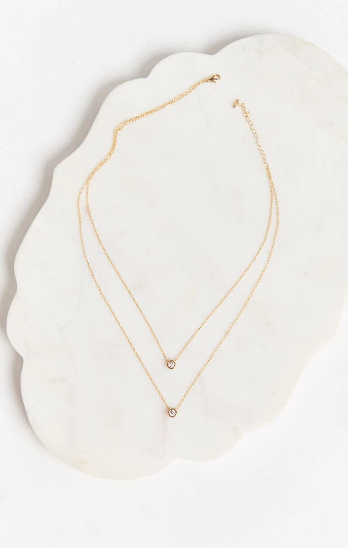 Show Me Your Mumu Double Layer Gemstone Necklace ~ Gold 7 Show Me Your Mumu Double Layer Gemstone Necklace ~ Gold