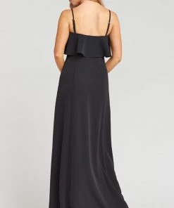 Show Me Your Mumu Monaco Ruffle Gown ~ Black Stretch Crepe Wedding Guest Dresses 9 Show Me Your Mumu Monaco Ruffle Gown ~ Black Stretch Crepe Wedding Guest Dresses