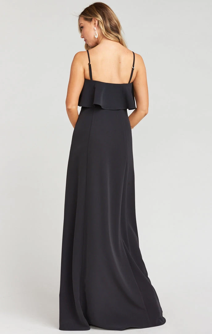 Show Me Your Mumu Monaco Ruffle Gown ~ Black Stretch Crepe Wedding Guest Dresses 5 Show Me Your Mumu Monaco Ruffle Gown ~ Black Stretch Crepe Wedding Guest Dresses