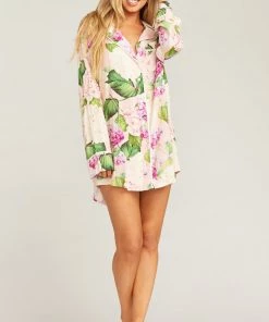 Show Me Your Mumu Beau Sleep Shirt ~ First Look Hydrangea Clothes