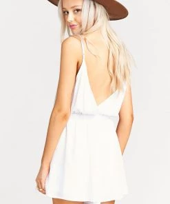Show Me Your Mumu Olympia Romper ~ White Crisp