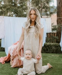 Show Me Your Mumu The Case Onesie ~ Beige Everyday Stripe