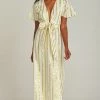Show Me Your Mumu Clothes Fiona Maxi Dress ~ South Beach Stripe Gold