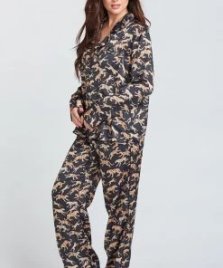 Show Me Your Mumu Paige PJ Set With Eye Mask ~ Mucci Cat Black Clothes