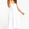Show Me Your Mumu May Maxi Dress ~ White Crinkle Gauze New Mu