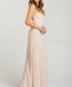 Show Me Your Mumu Godshaw Goddess Gown ~ Dancing Queen Shine Blush Bridesmaids Dresses