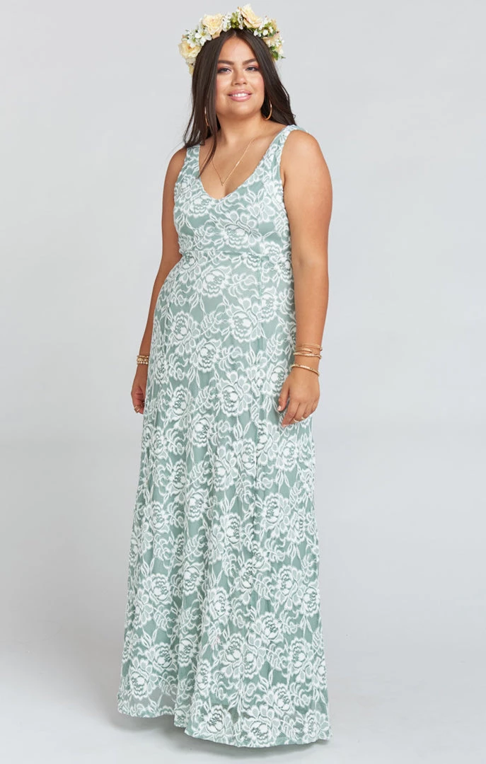 Show Me Your Mumu Dresses Jenn Maxi Dress ~ Lovers Lace Silver Sage 8 Show Me Your Mumu Dresses Jenn Maxi Dress ~ Lovers Lace Silver Sage