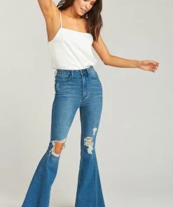 Show Me Your Mumu Berkeley Zip Up Bells ~ Dark Sea Denim