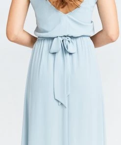 Show Me Your Mumu Bridesmaid Sash ~ Steel Blue Chiffon Bridesmaids Dresses