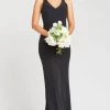 Show Me Your Mumu Wedding Guest Dresses Morgan Gown ~ Black Stretch Crepe